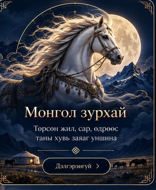 Монгол зурхай — Төрсөн жил, сар, өдрөөс таны хувь заяаг уншина